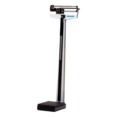 Scale Mechanical Column with Height Rod Health O Meter® Balance Beam Display 500 lb/ 200 kg Capacity Black / White Analog by Health O Meter  ID 450KL